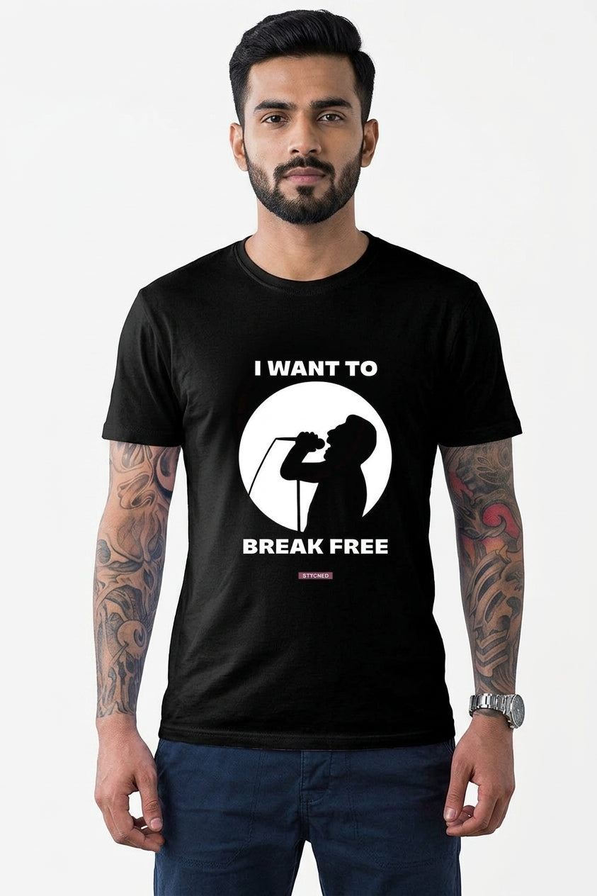 I Want to Break Free! Queen - Quirky Graphic T-Shirt Black Color