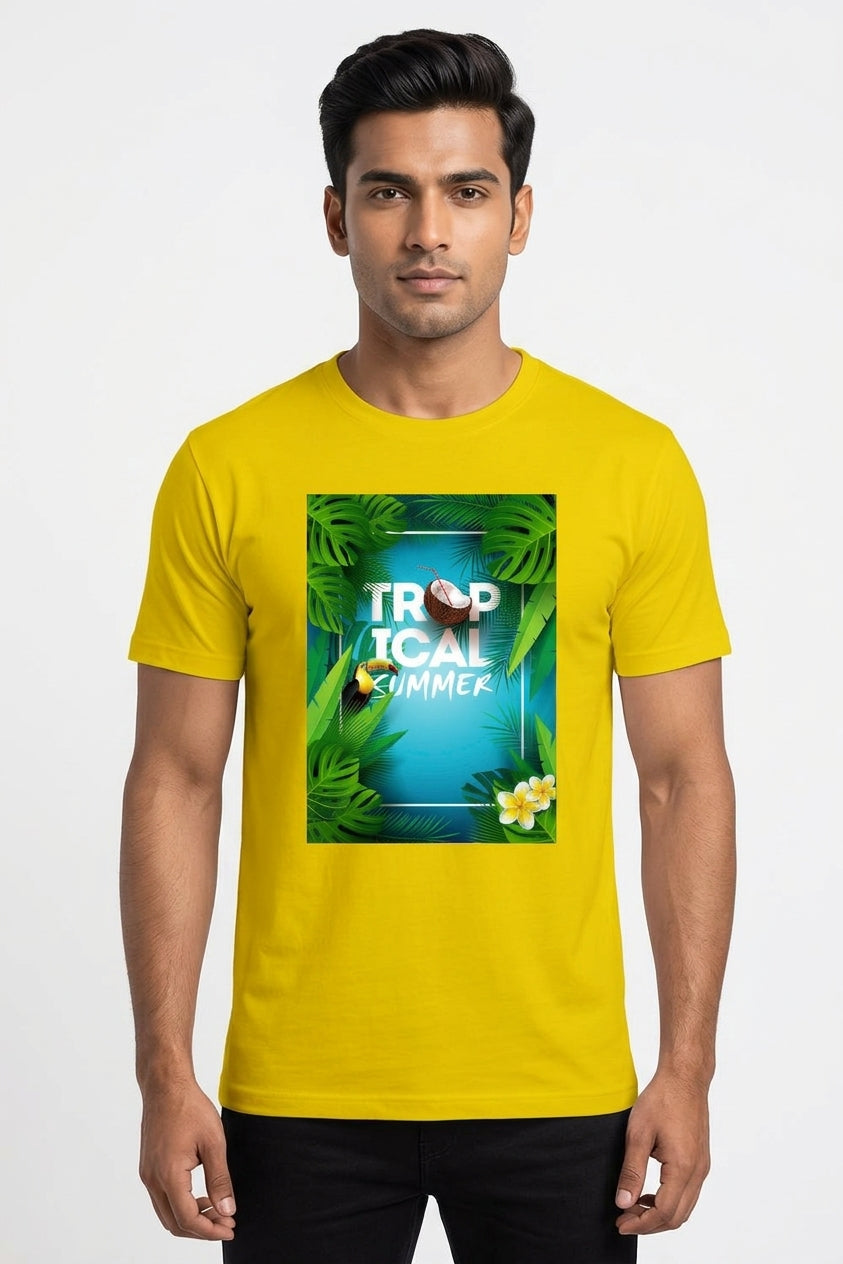 Tropical Summer Yellow Tshirt