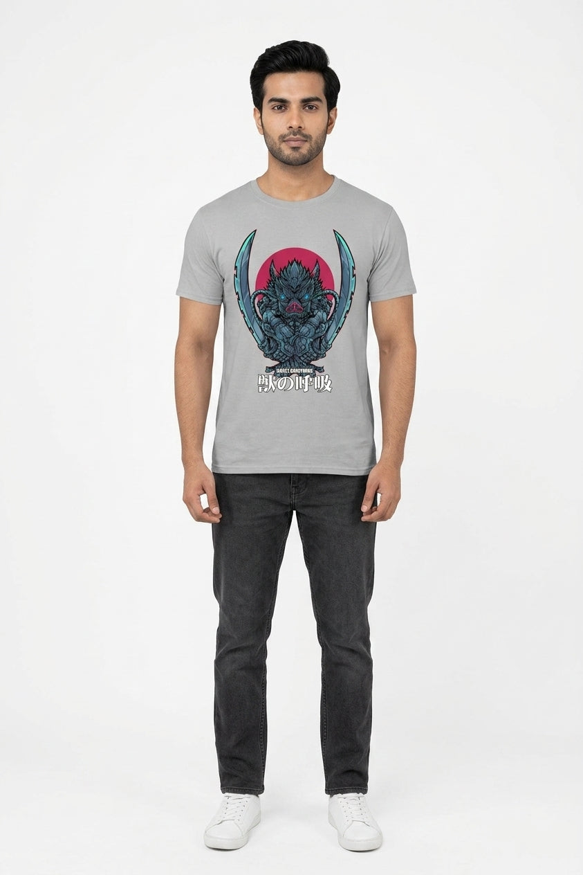 Beast Breathing Grey Tee
