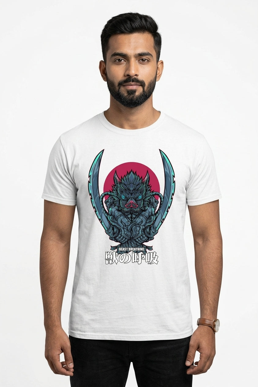 Beast Breathing White Tee
