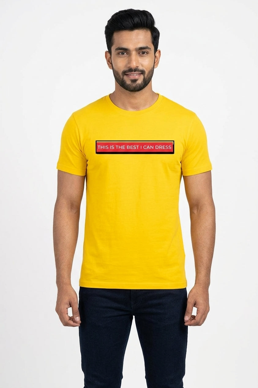 Best I Can Dress Graphic Yellow Tshirt