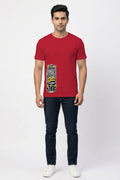Stakeboard Graphic Printed Red Tshirt