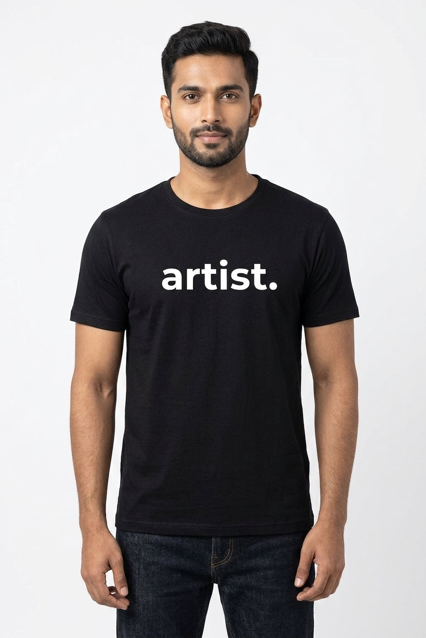 Artist Printed Black Tshirt