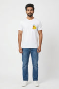 Stay Cool Pocket Printed White Tshirt