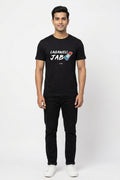 Lagaweli Jab Lipistick - Quirky Graphic T-Shirt Black Color