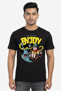 Enjoy Graphic Printed Black Tshirt