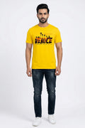 Venice Graphic Printed Yellow T-Shirt
