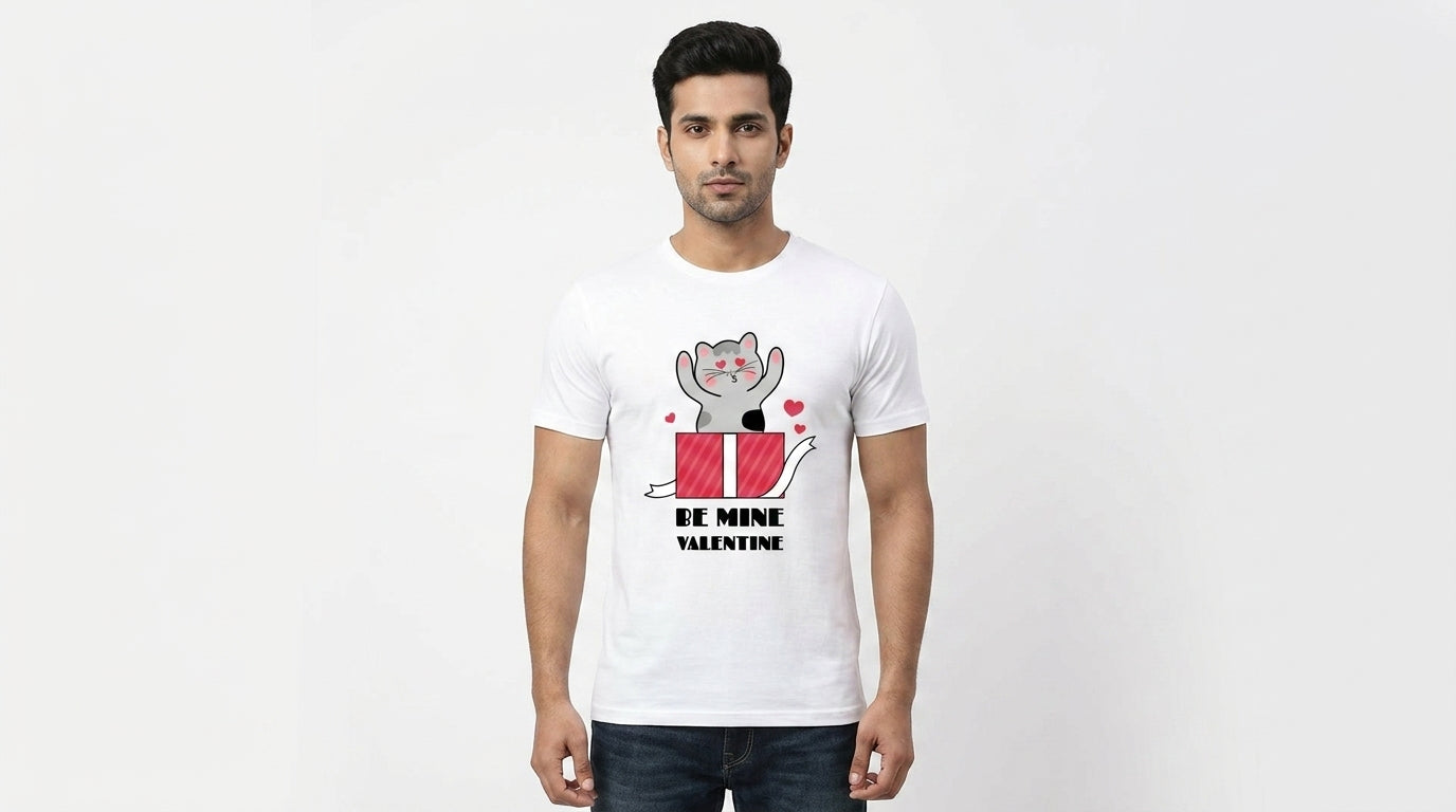 Be Mine Valentine Basic White Tshirt