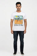 Nothing To Hype Graphic Printed White Tshirt