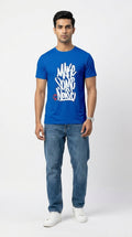 Make Some Noise Graphic Printed Blue Tshirt