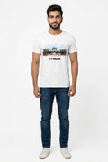 India Gate - Styched in India Graphic T-Shirt White Color