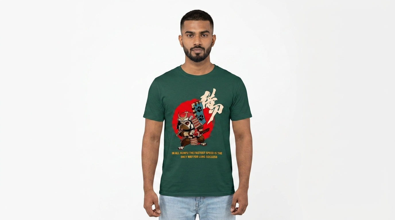 Kunfu Dog Green Tee