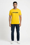 Styched Font Yellow Tshirt