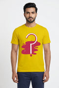 Question Graphic Printed Yellow Tshirt