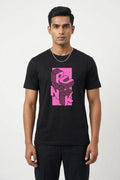 Punk Graphic Printed Black Tshirt