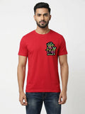 Nice Try Pocket Printed Graphic Red Tshirt