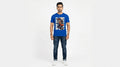 Wolf Graphic Printed Blue Tshirt
