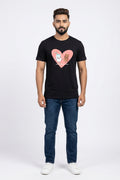 Milk And Cookie Graphic Printed Black Tshirt