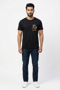 Nice Try Pocket Printed Graphic Black Tshirt