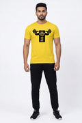 Try Harder Than Yesterday Graphic Printed Yellow Tshirt