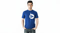 Yo! Message Bubble Printed towards one side of the chest - Blue Printed Casual T-Shirt