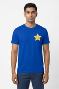Pizza And Coke Graphic Printed Blue Tshirt
