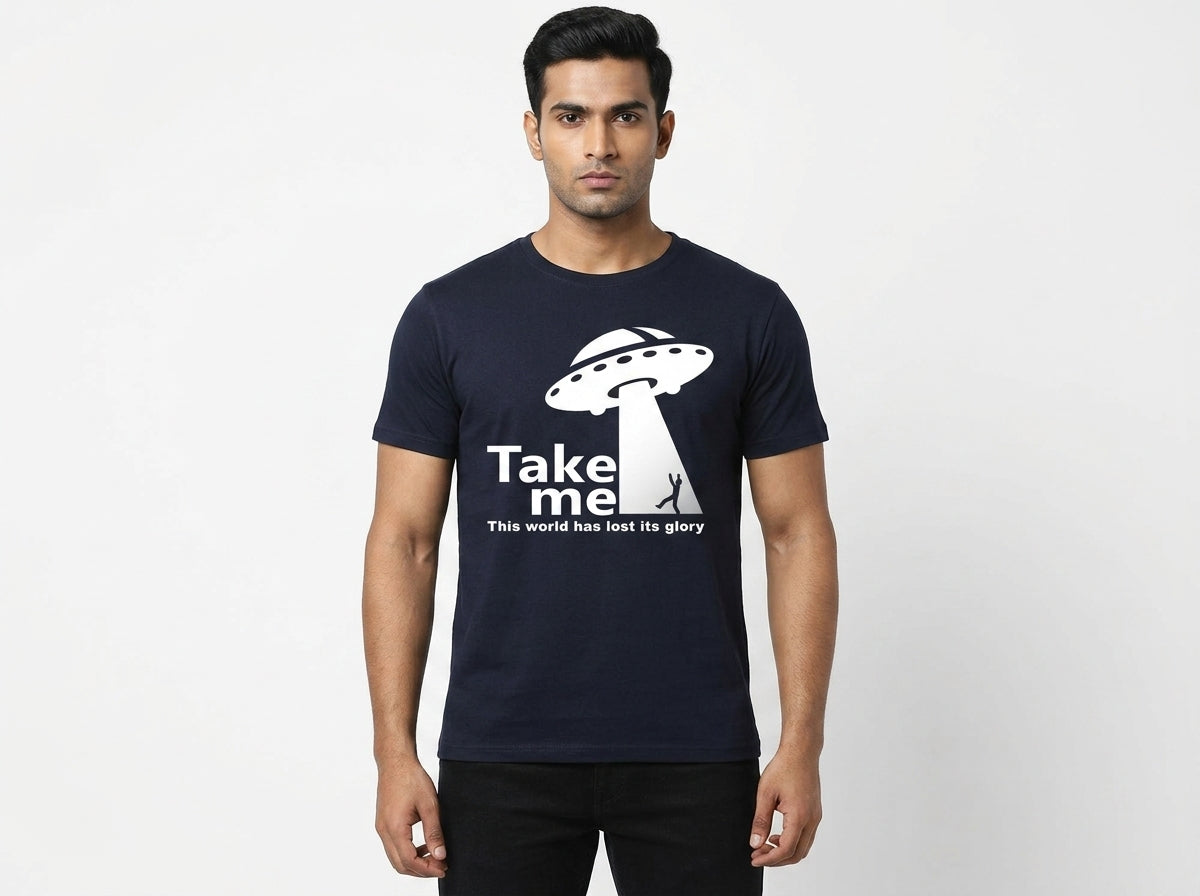 Take me - This world has lost its glory - Black funky casual tshirt