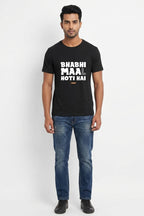 Bhabhi Maa(L) Hoti hai - Quirky Graphic T-Shirt Black Color