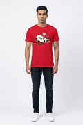 404 Cat : Graphic Printed Red Tshirt