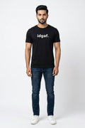 IDGAF Printed Black Tshirt