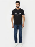 One Plus One is Three - Quirky Graphic T-Shirt Black Color