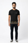 Rainbow Graphic Printed Black Tshirt