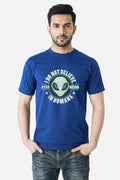 Stay Weird - Alien Do not believe in Humans blue casual t-shirt