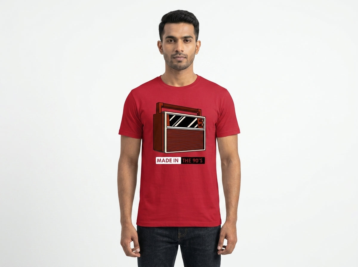 Made In The 90s Graphic Printed Red Tshirt