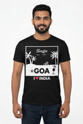 Gaga in Goa - Styched in India Graphic T-Shirt Black Color