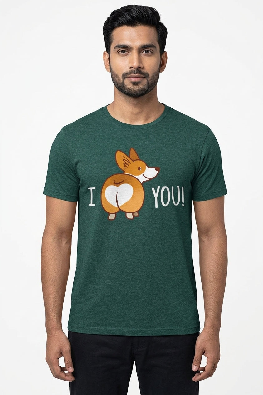 I Love You Cute green TShirt - Innocent Love Tee