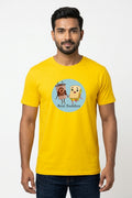 Best Buddies Graphic Printed Yellow Tshirt