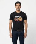 Do (Two) Nuts - Quirky Graphic T-Shirt Black Color