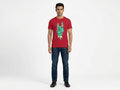 Metal Hand Zombie Graphic Printed Red Tshirt