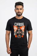 Chaos Graphic Printed Black Tshirt