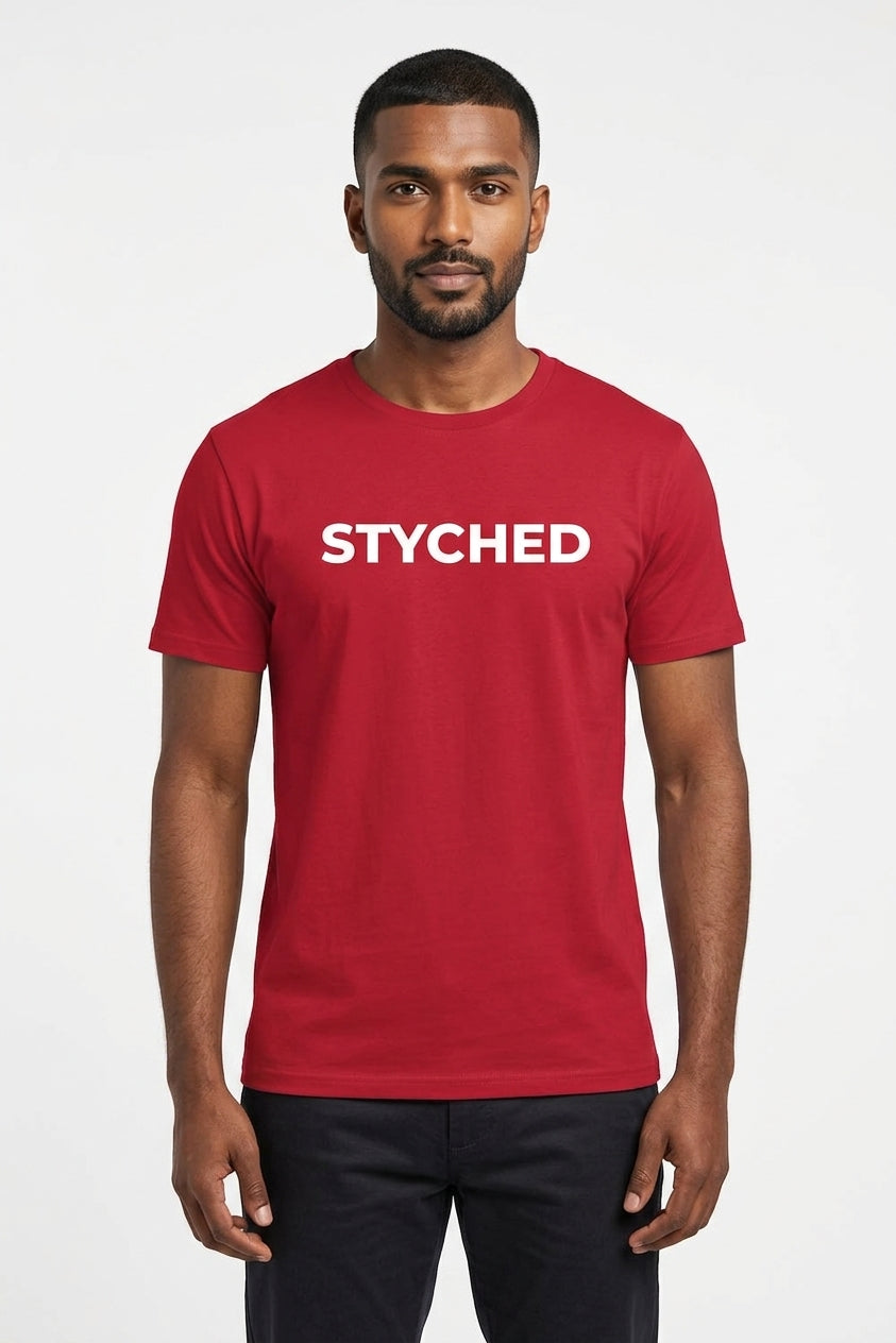 Styched Font Red Tshirt