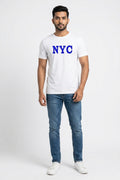 NYC Graphic Printed White Tshirt