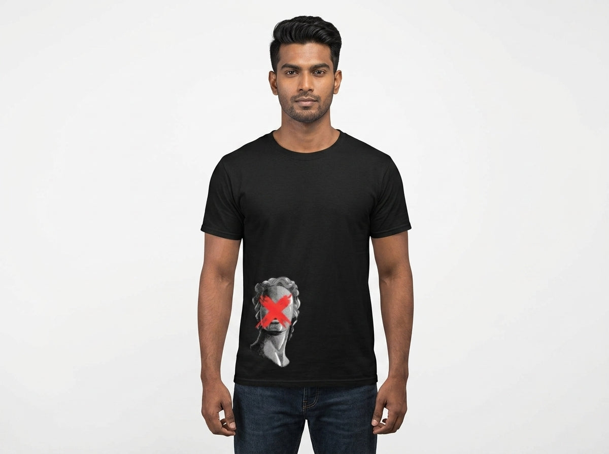 Just Another Head Graphic Printed Black Tshirt