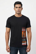 Worldwide Graphic Printed Black Tshirt