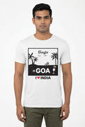 Gaga in Goa - Styched in India Graphic T-Shirt White Color