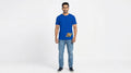 Saturn Graphic Printed Blue Tshirt