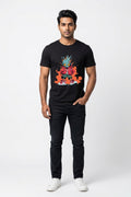 Color Man Graphic Printed Black Tshirt