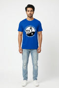 Explore The World Graphic Printed Blue Tshirt