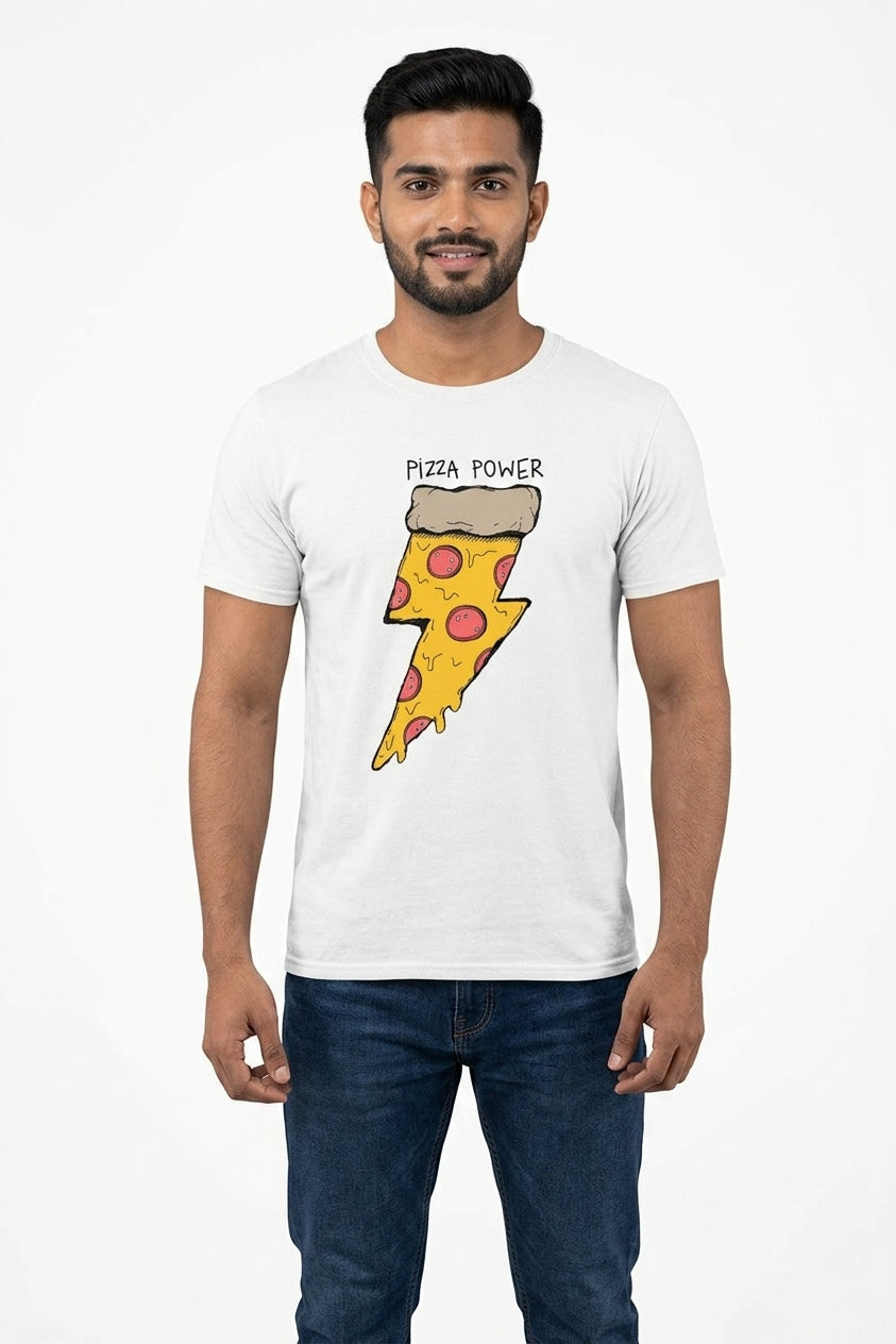 Pizza Power White Tshirt