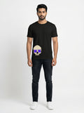 Punk Skull Graphic Printed Black Tshirt